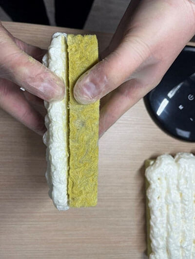 Рисунок образцов минеральной ваты Э и монтажной пены К